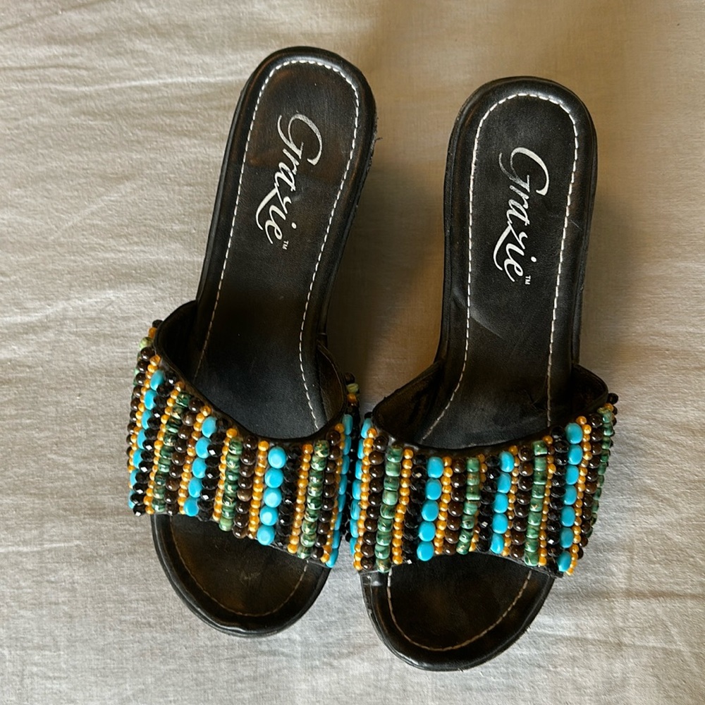 Grazie beaded wedges